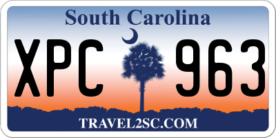 SC license plate XPC963