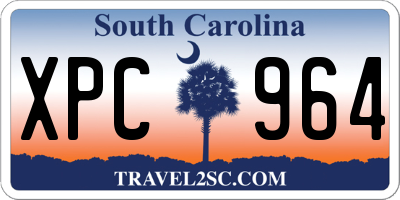 SC license plate XPC964