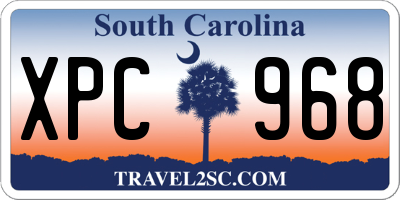 SC license plate XPC968