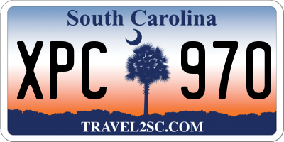 SC license plate XPC970