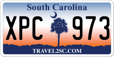 SC license plate XPC973