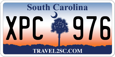 SC license plate XPC976