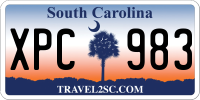 SC license plate XPC983