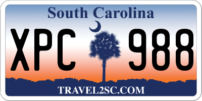 SC license plate XPC988