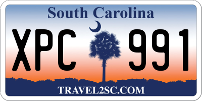 SC license plate XPC991