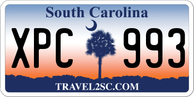 SC license plate XPC993