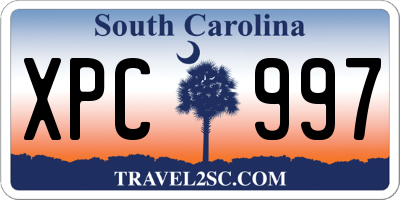 SC license plate XPC997
