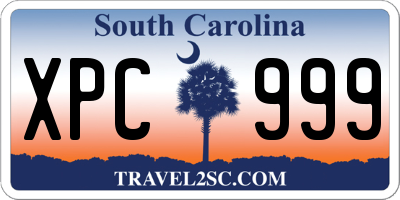 SC license plate XPC999
