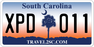 SC license plate XPD011