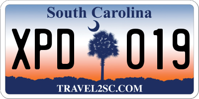 SC license plate XPD019