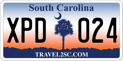 SC license plate XPD024