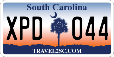 SC license plate XPD044