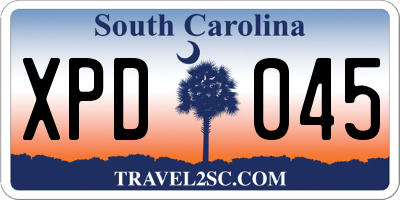 SC license plate XPD045