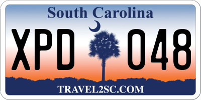SC license plate XPD048