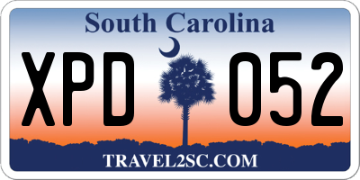 SC license plate XPD052