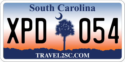 SC license plate XPD054
