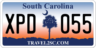 SC license plate XPD055