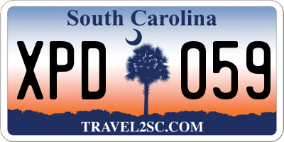 SC license plate XPD059