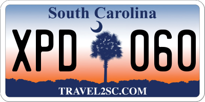 SC license plate XPD060
