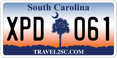 SC license plate XPD061