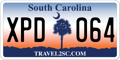 SC license plate XPD064