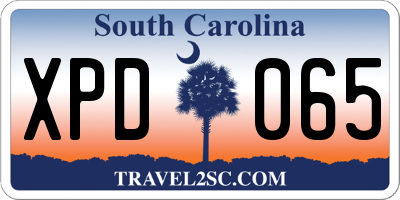 SC license plate XPD065
