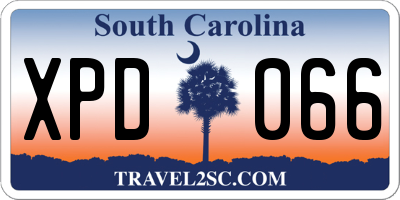 SC license plate XPD066
