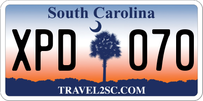 SC license plate XPD070