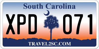 SC license plate XPD071