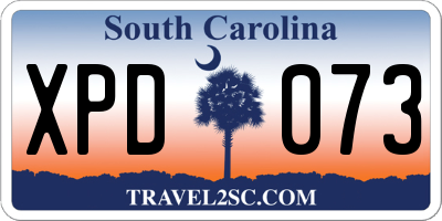 SC license plate XPD073