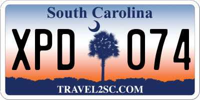 SC license plate XPD074