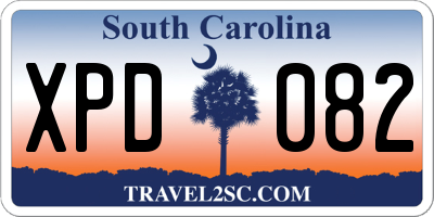 SC license plate XPD082