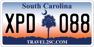 SC license plate XPD088