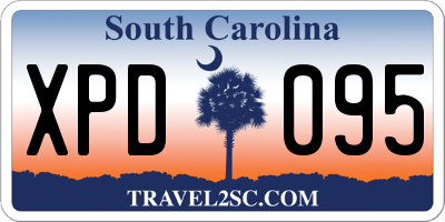 SC license plate XPD095
