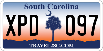 SC license plate XPD097