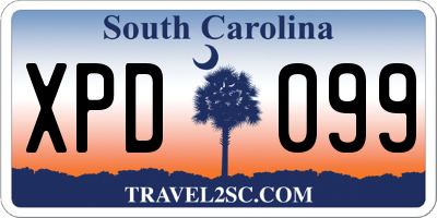 SC license plate XPD099