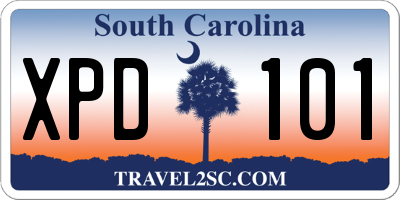 SC license plate XPD101