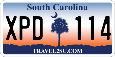 SC license plate XPD114