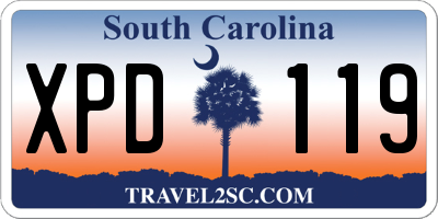SC license plate XPD119