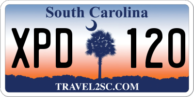 SC license plate XPD120