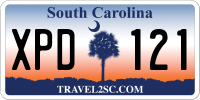 SC license plate XPD121