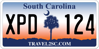 SC license plate XPD124