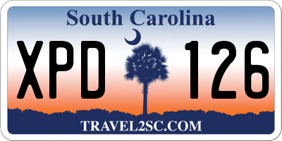 SC license plate XPD126