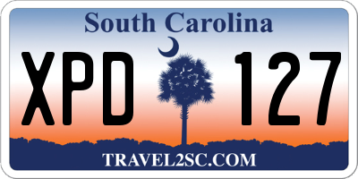 SC license plate XPD127