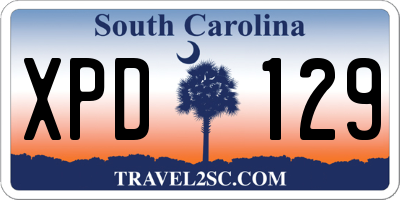 SC license plate XPD129