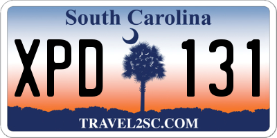 SC license plate XPD131