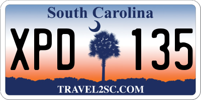 SC license plate XPD135