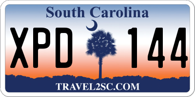 SC license plate XPD144