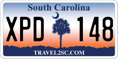 SC license plate XPD148