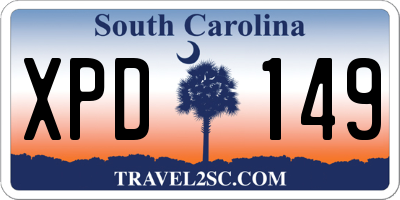 SC license plate XPD149